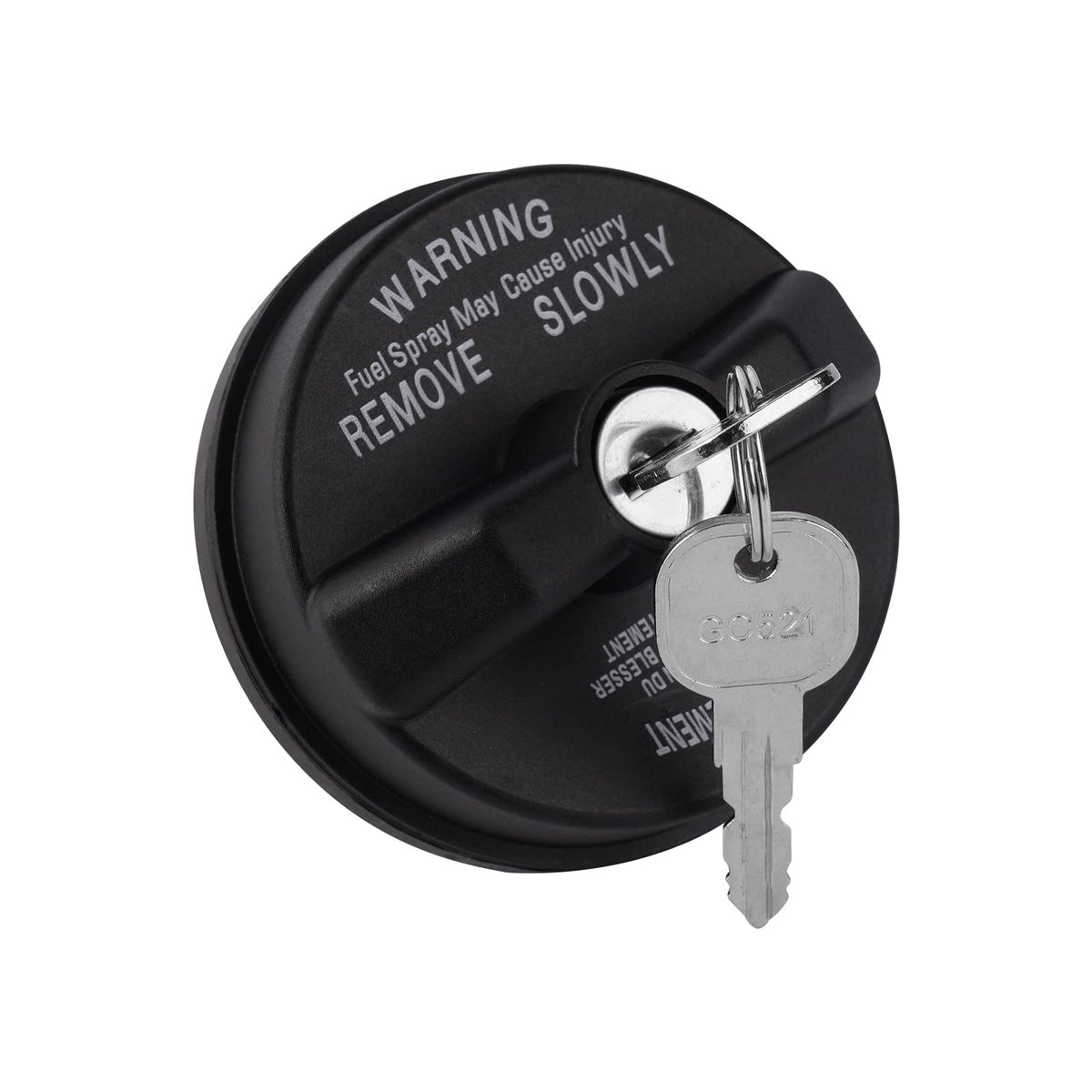 Forccord fuel locking gas cap closeup with secure seal and rugged build.