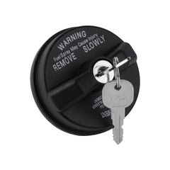 Forccord fuel locking gas cap closeup with secure seal and rugged build.