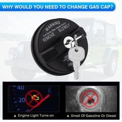 Forccord Jeep Wrangler compatible locking cap ensures OEM-grade fit.