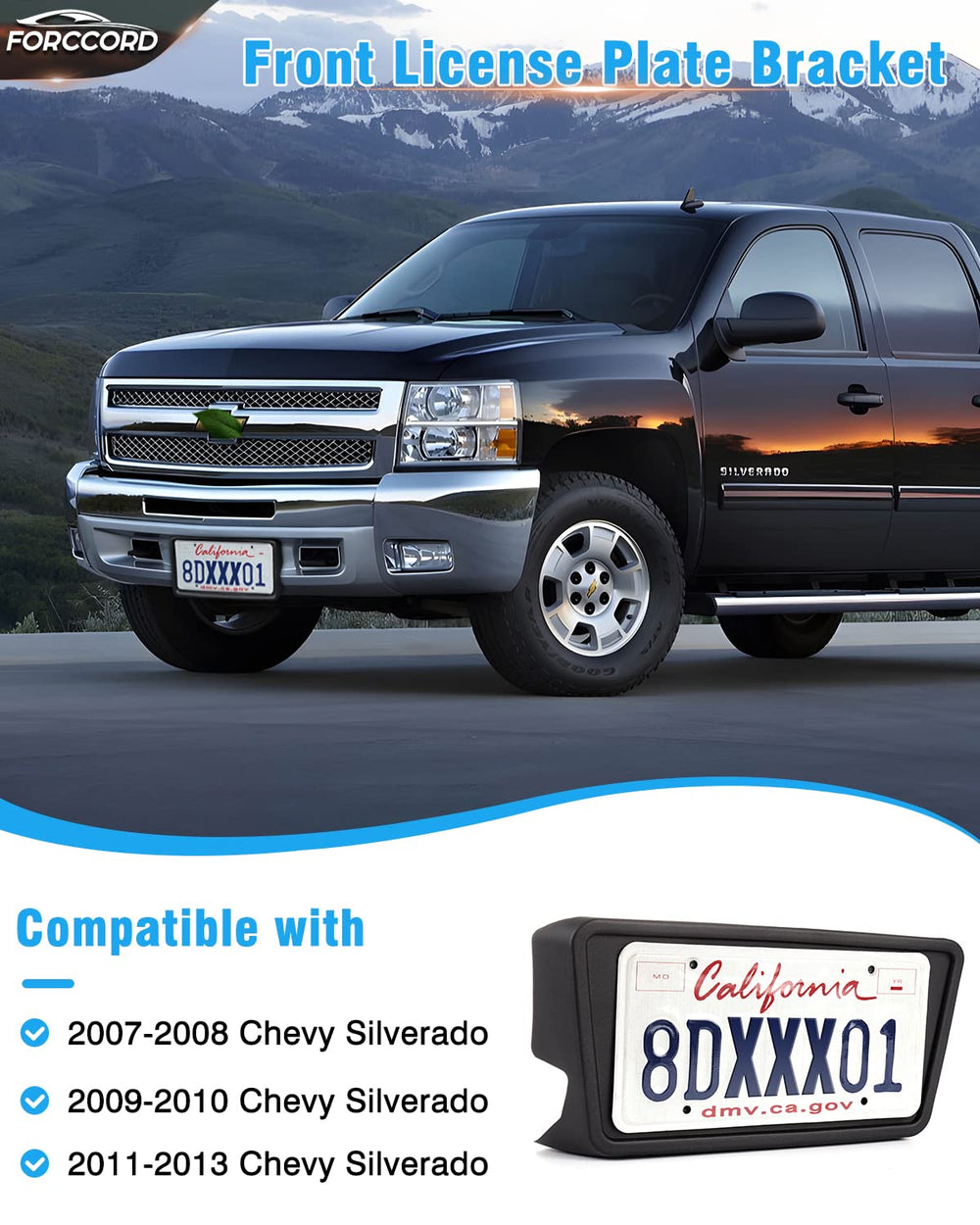 Forccord Silverado bracket installation step image demonstrates easy, non-destructive replacement