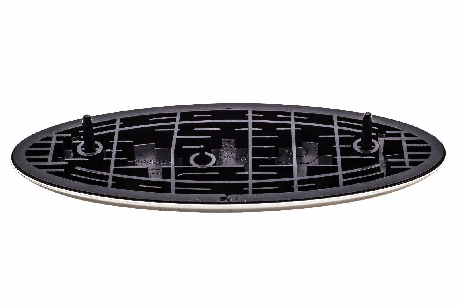 Close-up of the blue Ford oval emblem with premium OEM finish.