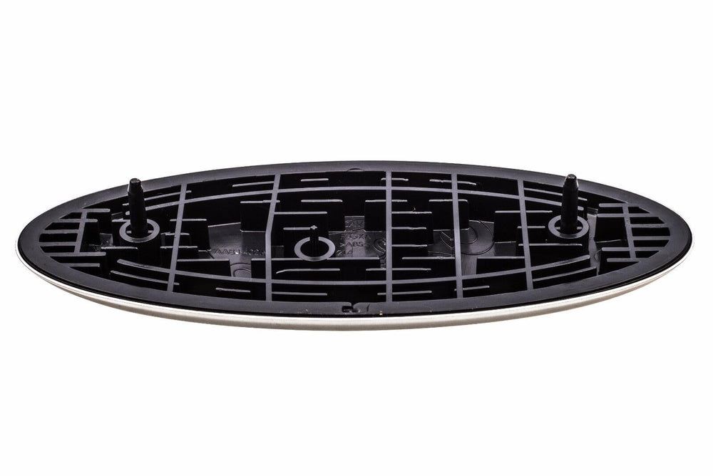 Close-up of the blue Ford oval emblem with premium OEM finish.