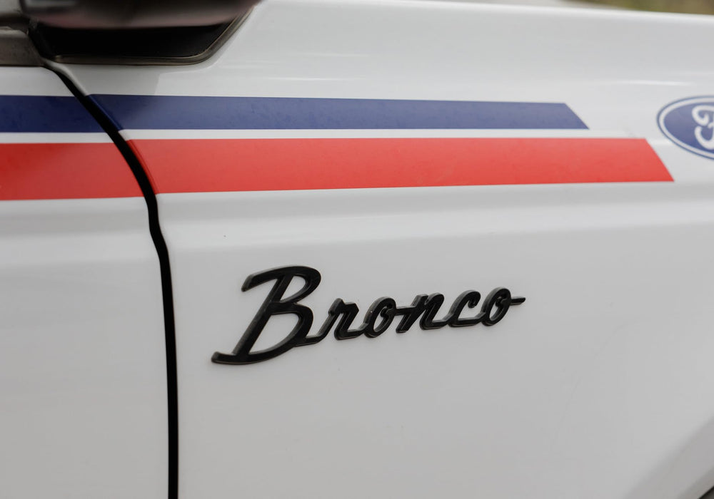 Ford Bronco fender badge kit easy install for quick customization.