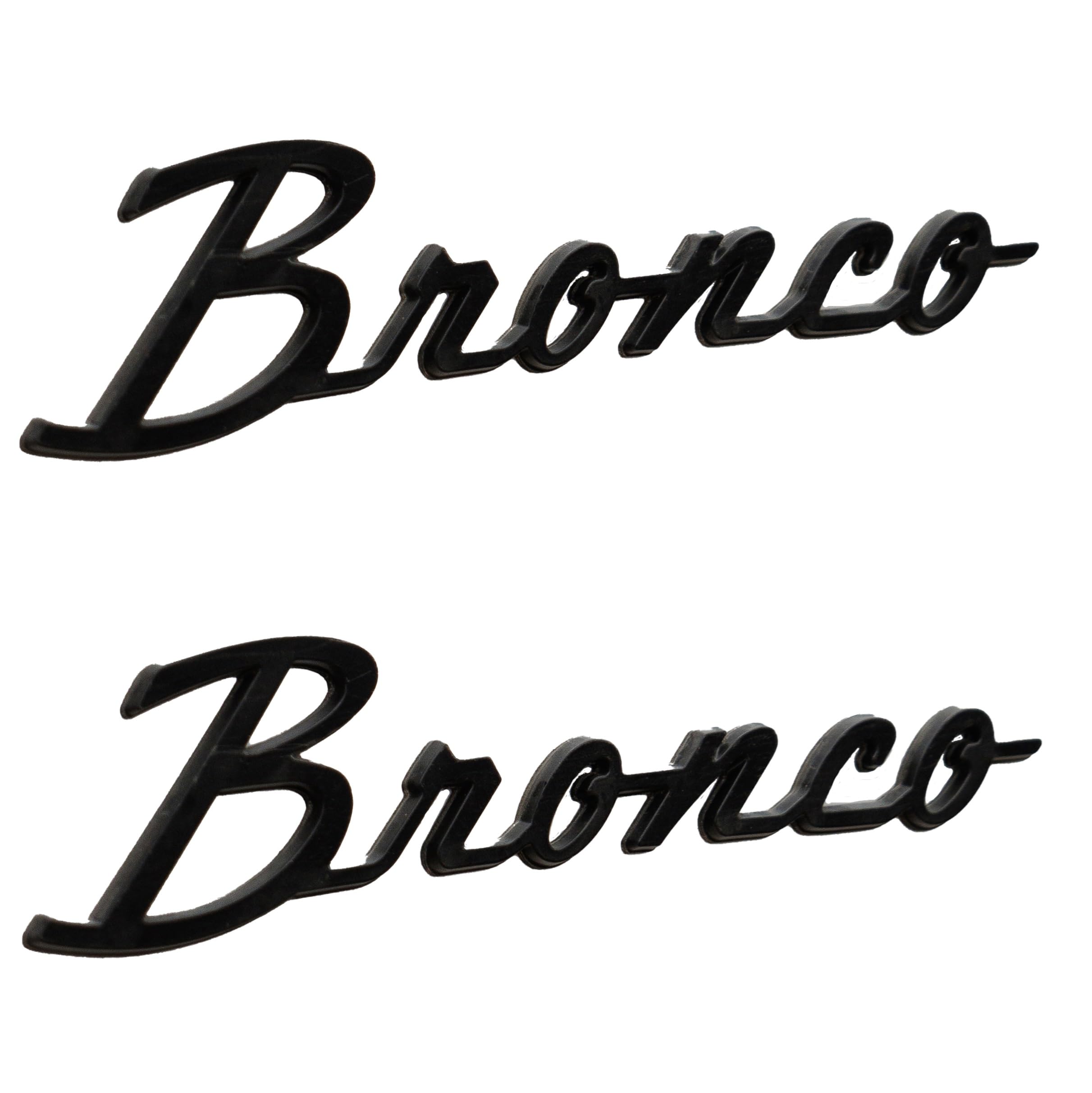 Ford Bronco fender badge kit with glossy black finish for rugged exterior styling.
