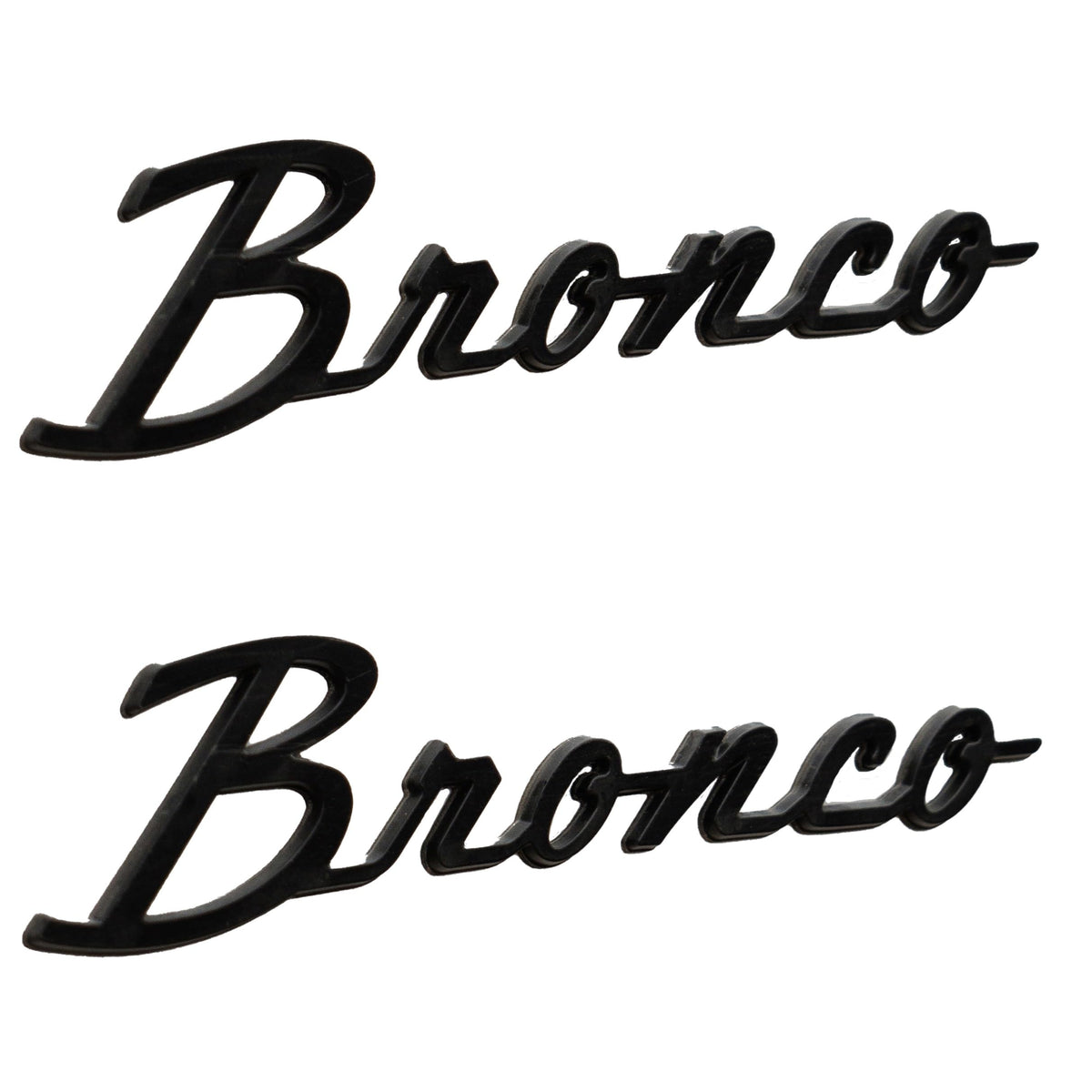 Ford Bronco fender badge kit with glossy black finish for rugged exterior styling.