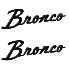 Ford Bronco fender badge kit with glossy black finish for rugged exterior styling.