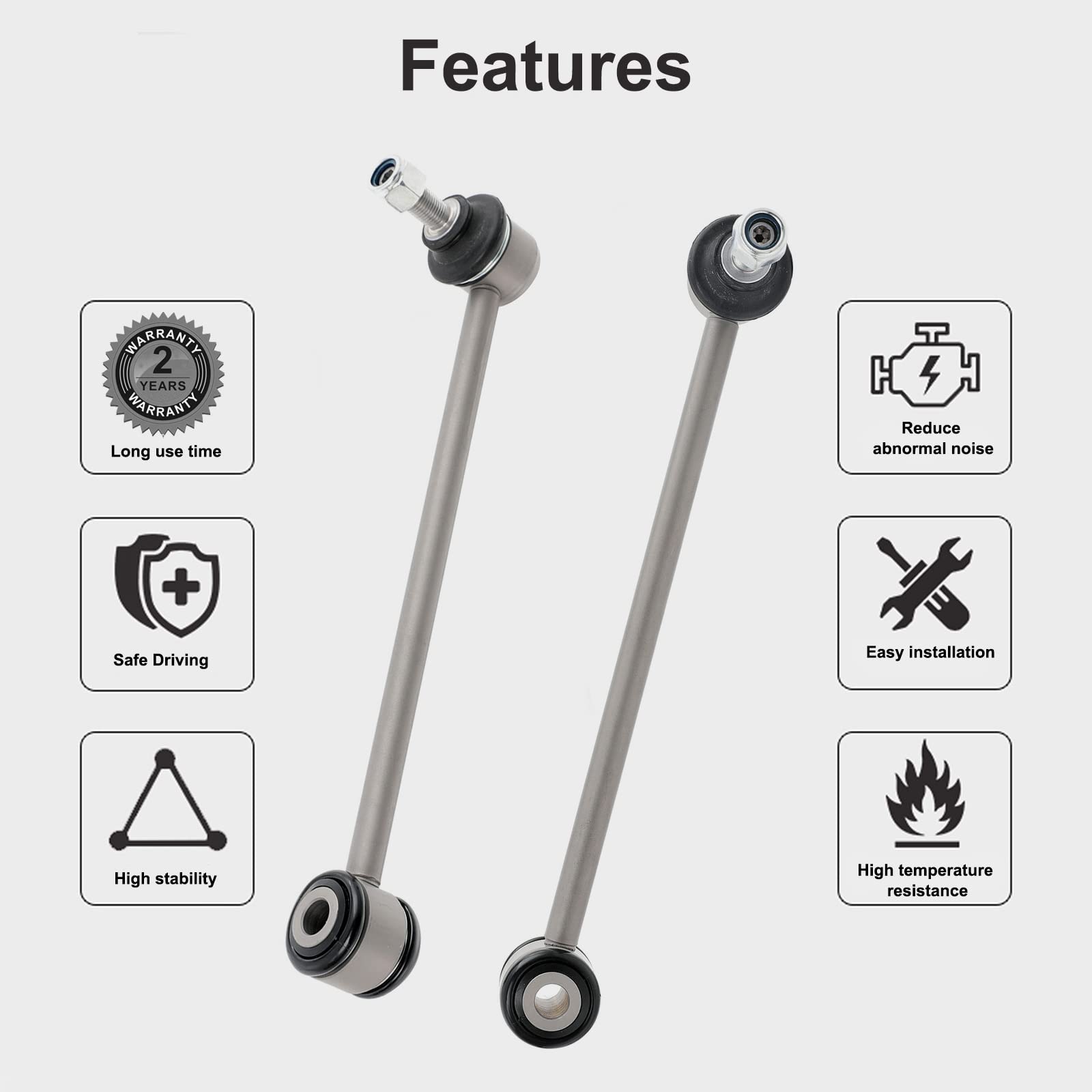 FORDECO jeep wrangler rear sway bar links durability for off-road reliability.
