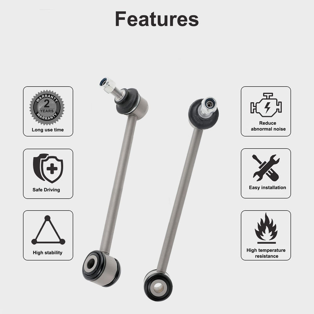 FORDECO JK/JL sway-bar-link installed view demonstrates lift-compatible fit