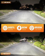 FORENNER H7 fog light beam pattern providing uniform illumination.