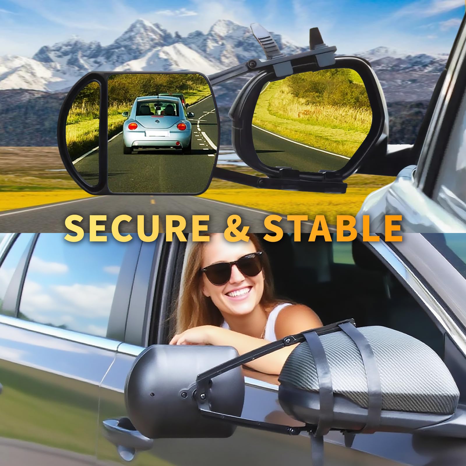 ForestSource tow mirror uses ABS plastic and tempered glass for durability