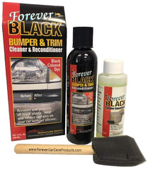 Forever Black Bumper & Trim Kit box showing improved formula for durable color restoration