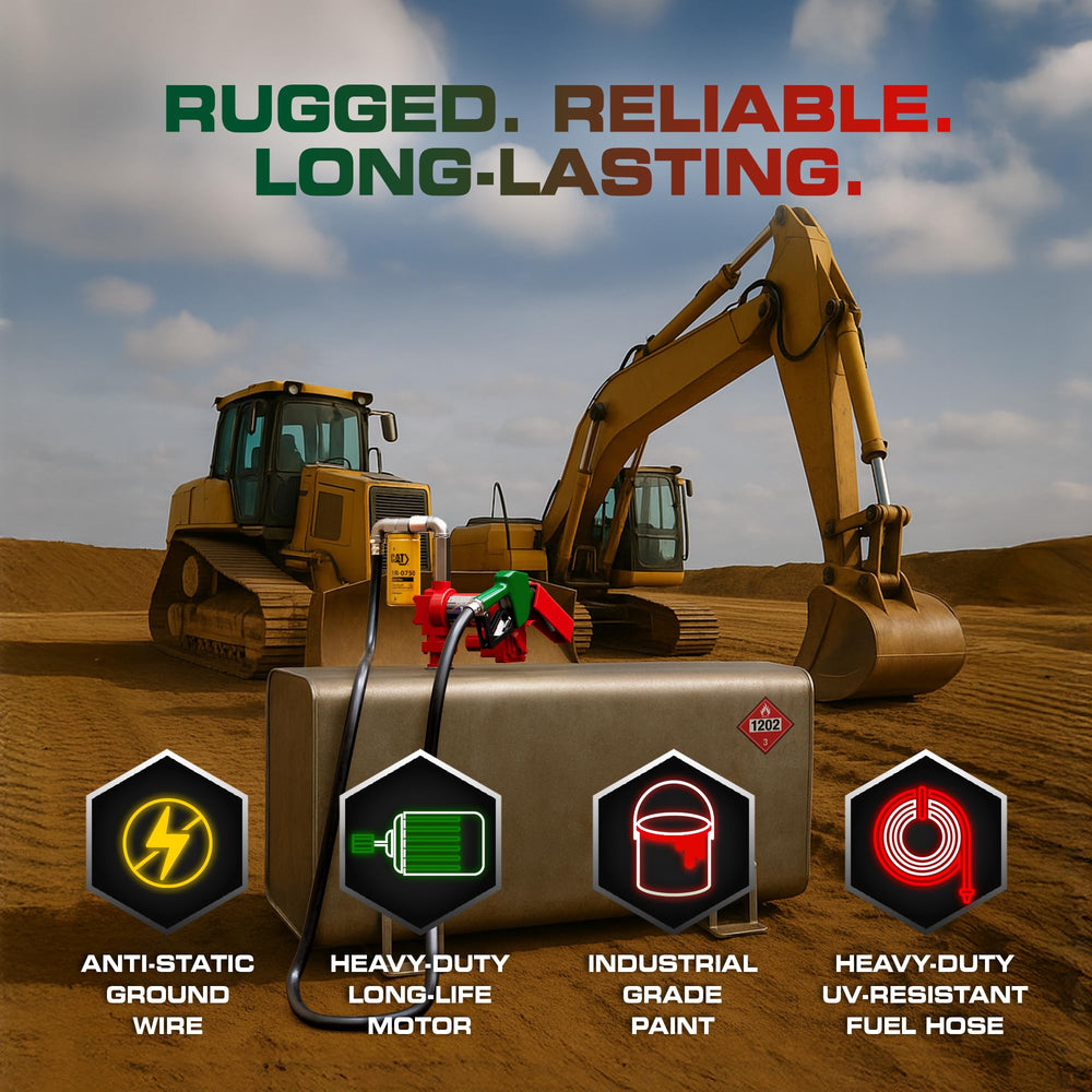 Forged-Fuel 15 GPM flow enables quick transfers between tanks.