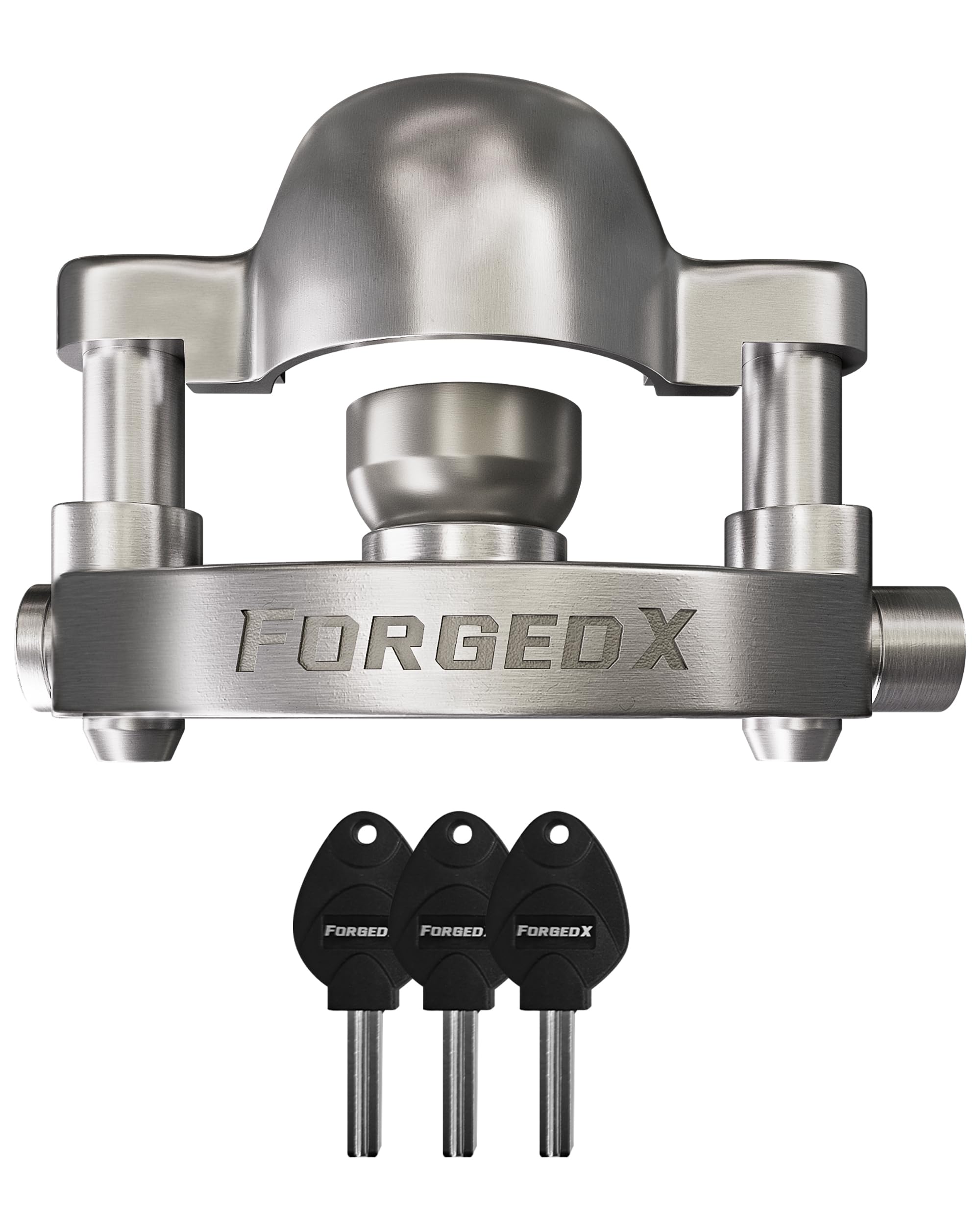 FORGEDX stainless steel trailer lock fits 2in couplers for secure towing