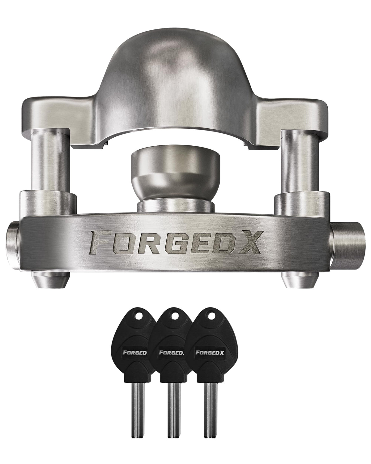 FORGEDX stainless steel trailer lock fits 2in couplers for secure towing