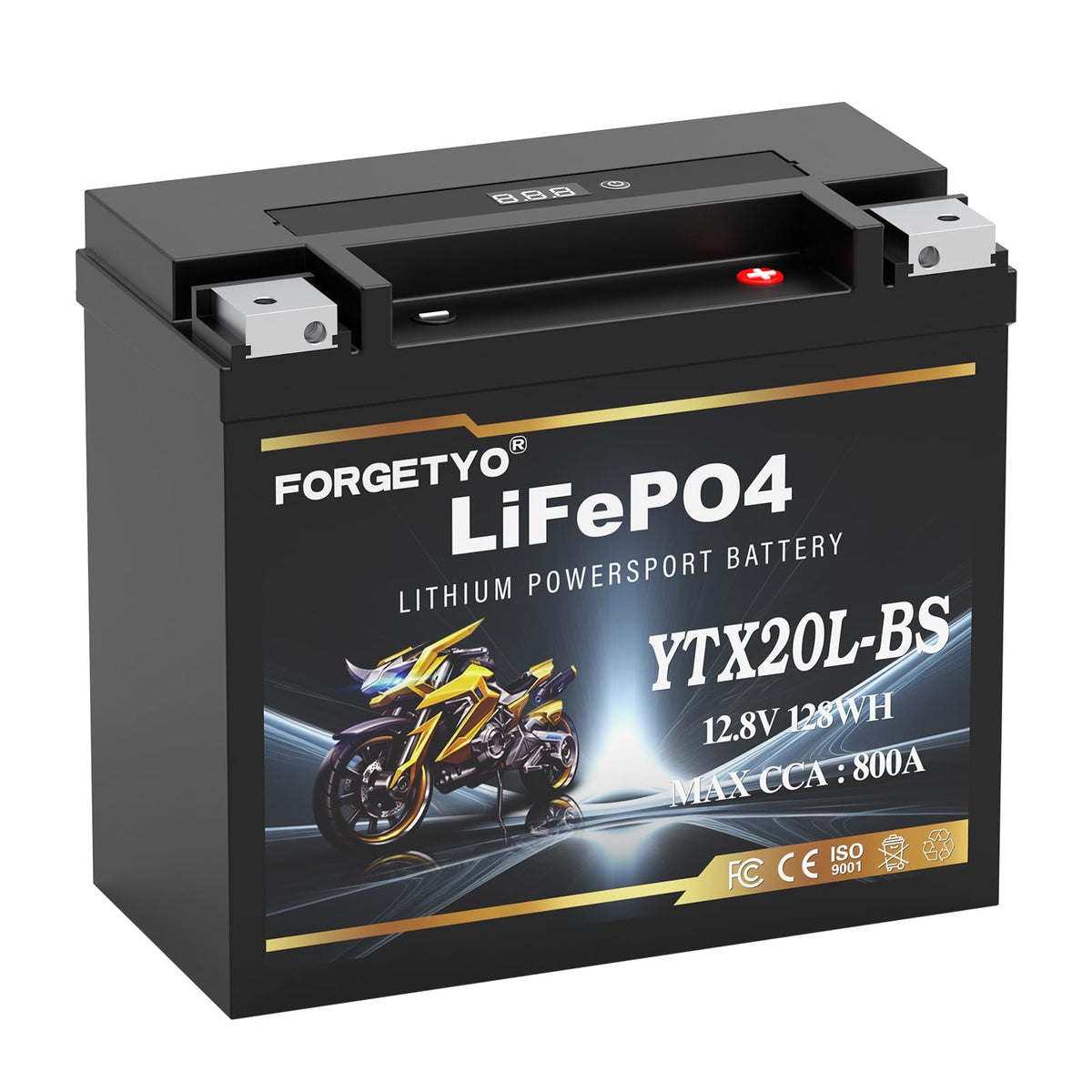 Forgetyo YTX20L-BS battery dimensions for compact motorcycle and ATV fit