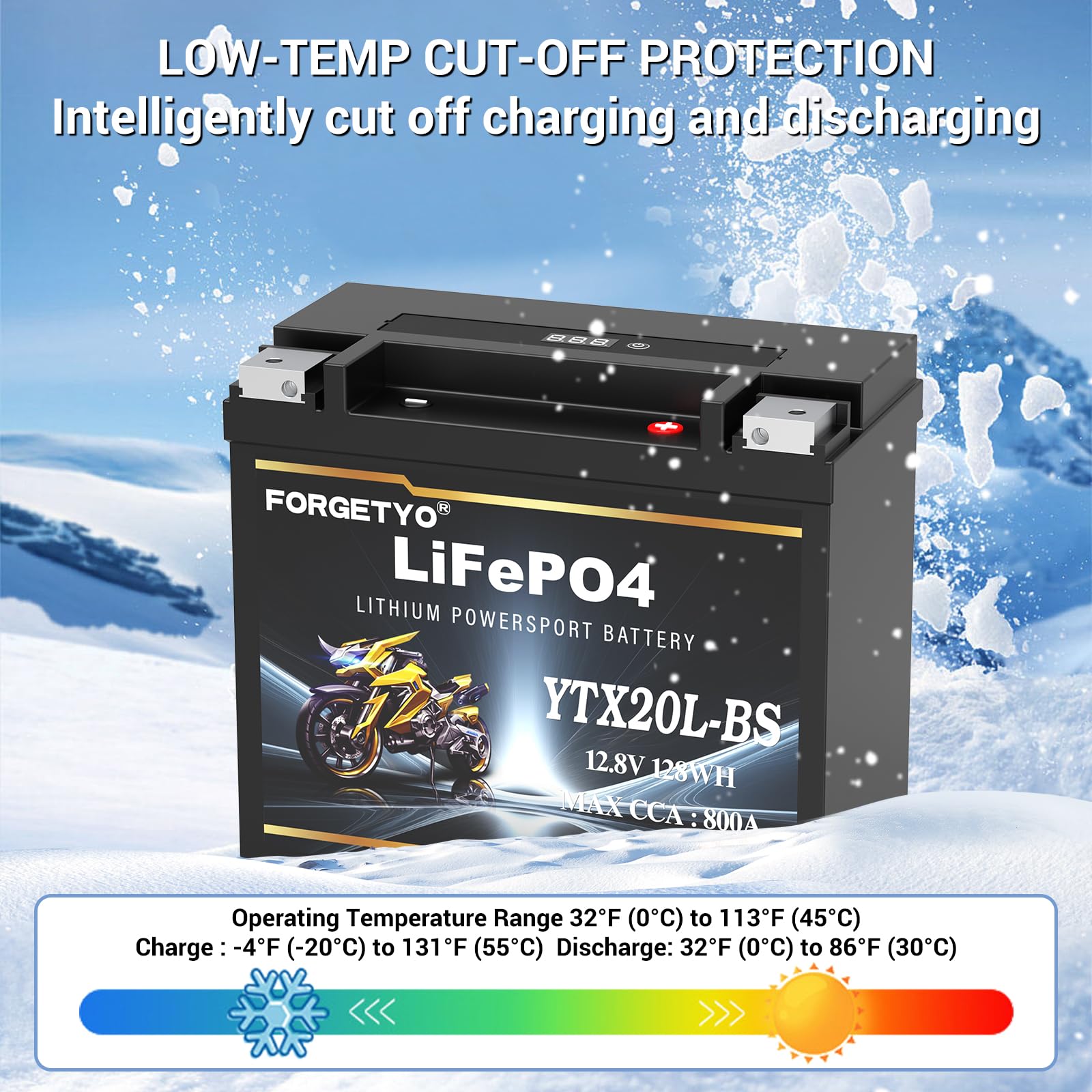 Forgetyo YTX20L-BS durability supports over 2000 deep cycles