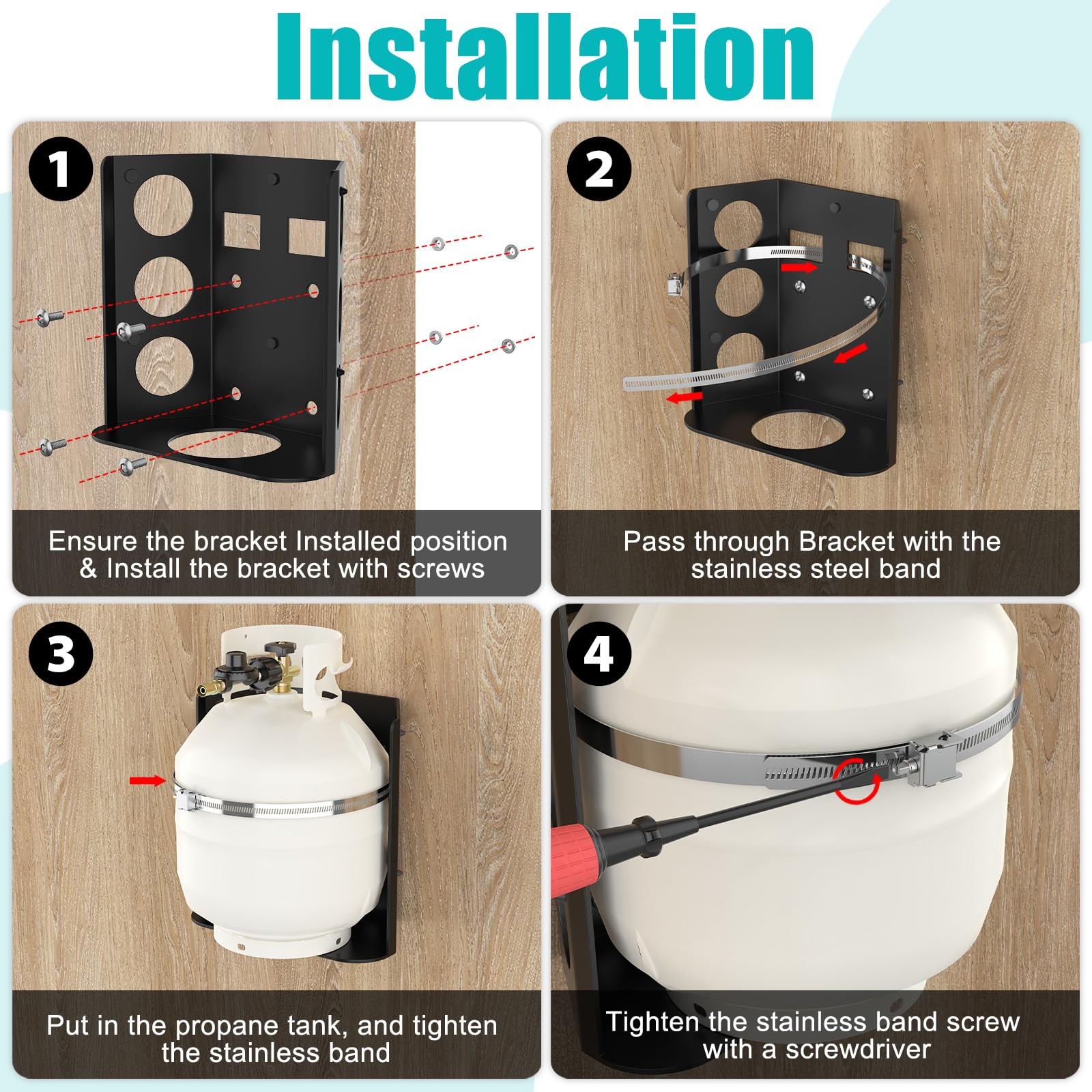 FOROIRON secure fuel tank mount preventing movement on rough roads