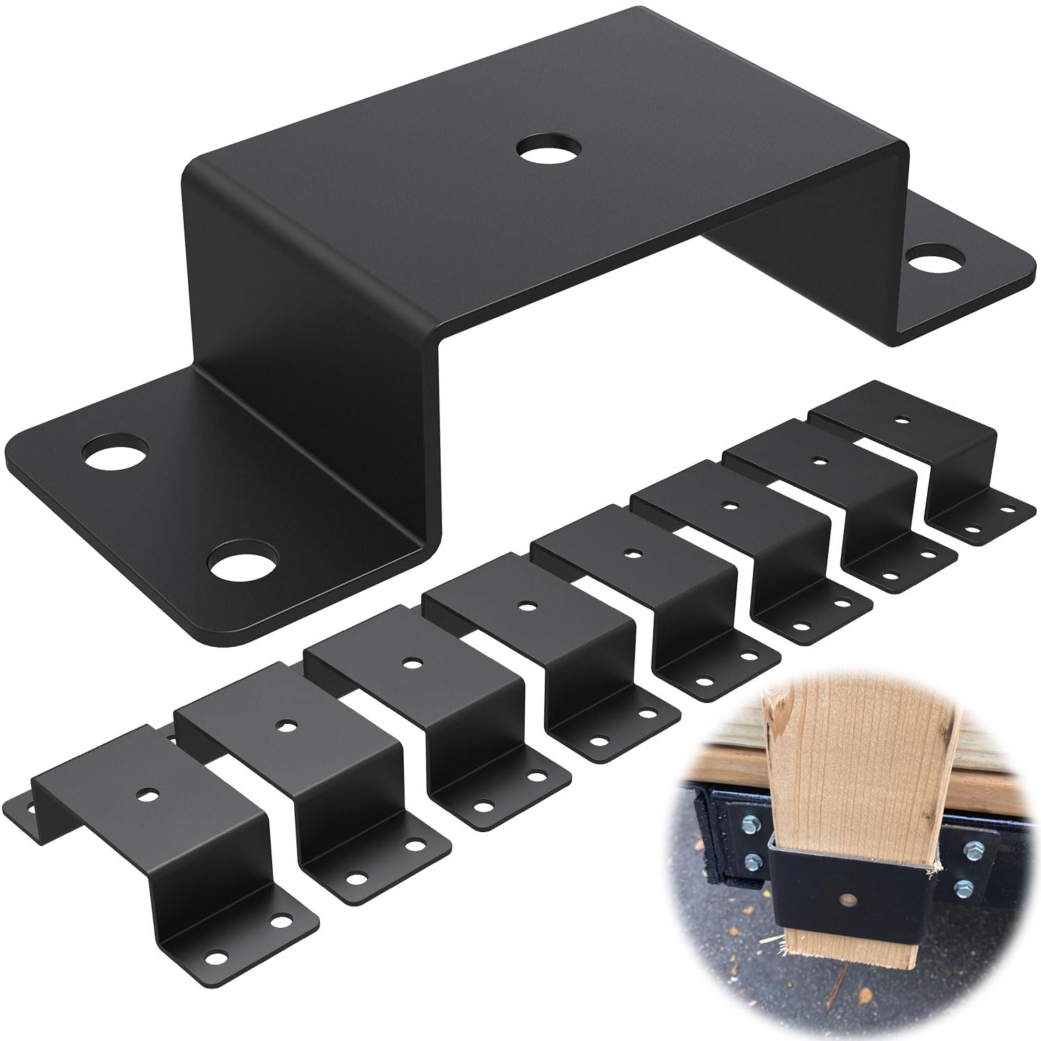 FOROIRON trailer stake pocket bracket secures 2x4 lumber for extra storage