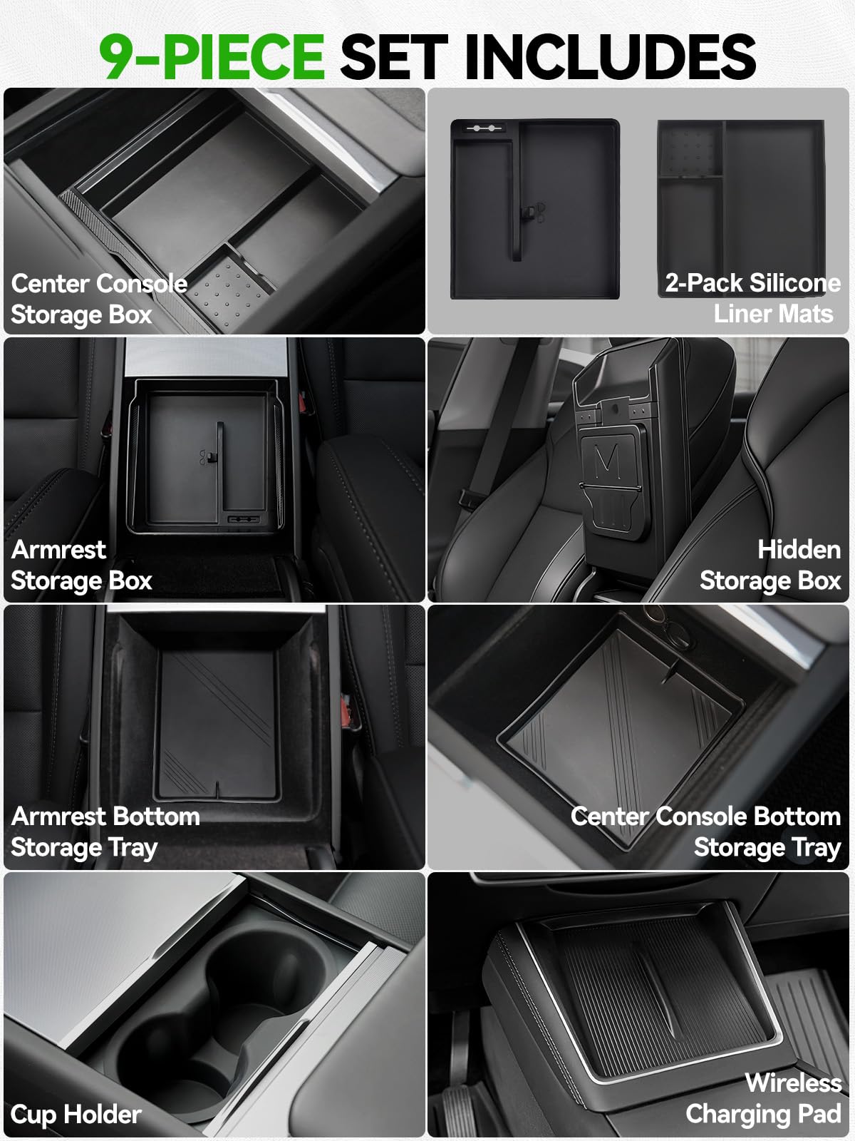 Foronetry armrest storage box provides easy reach and organized cabin space.