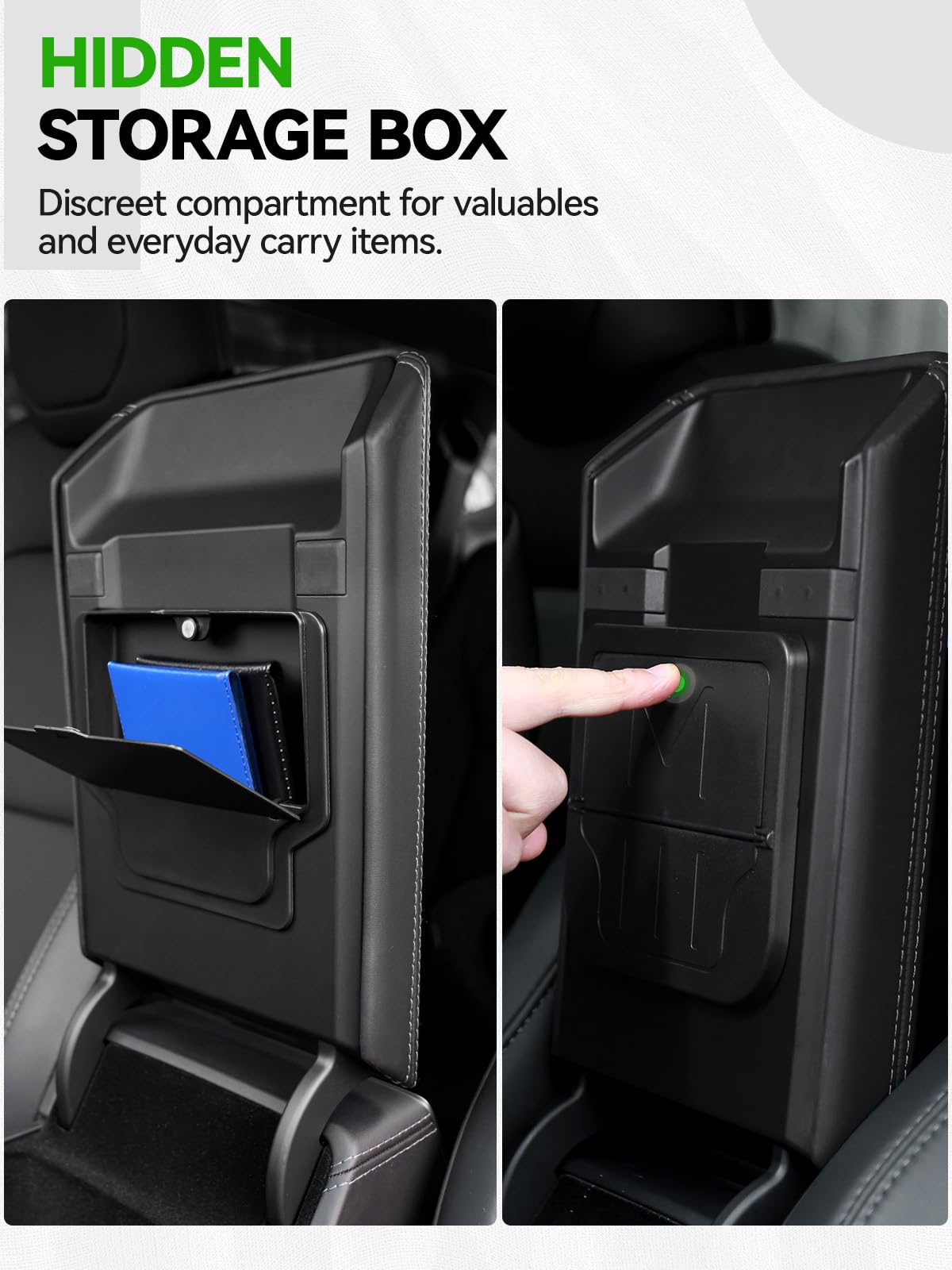 Foronetry second lower storage tray keeps items organized on the go.