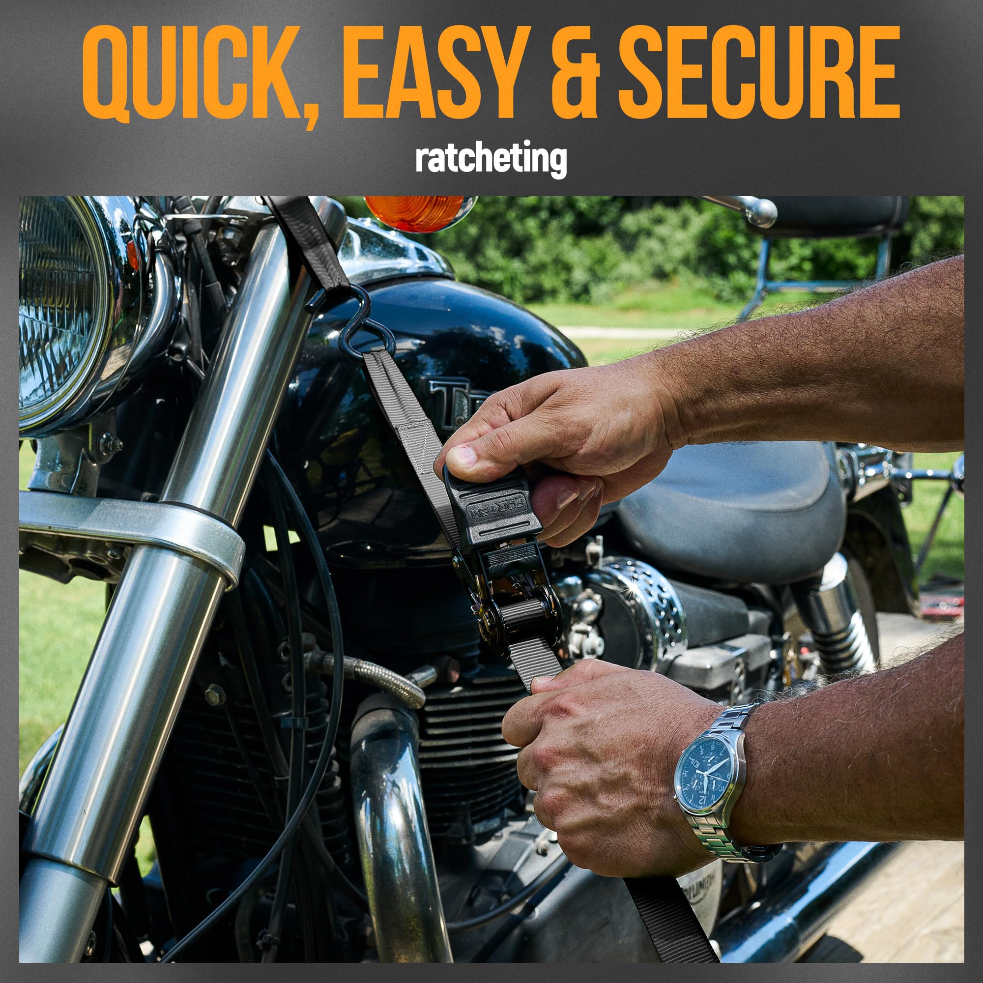 FORTEM S-hooks with weather-resistant coating endure outdoor use.