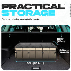 FORTEM Trunk Organizer collapsible lid keeps contents out of sight