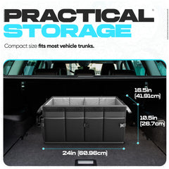 FORTEM Trunk Organizer interlocking buckles allow linking multiple units
