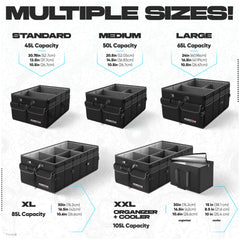 FORTEM trunk organizer with non-slip bottom and adjustable straps