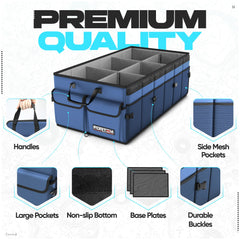 FORTEM Trunk Organizer shows non-slip strips for secure placement during drives.