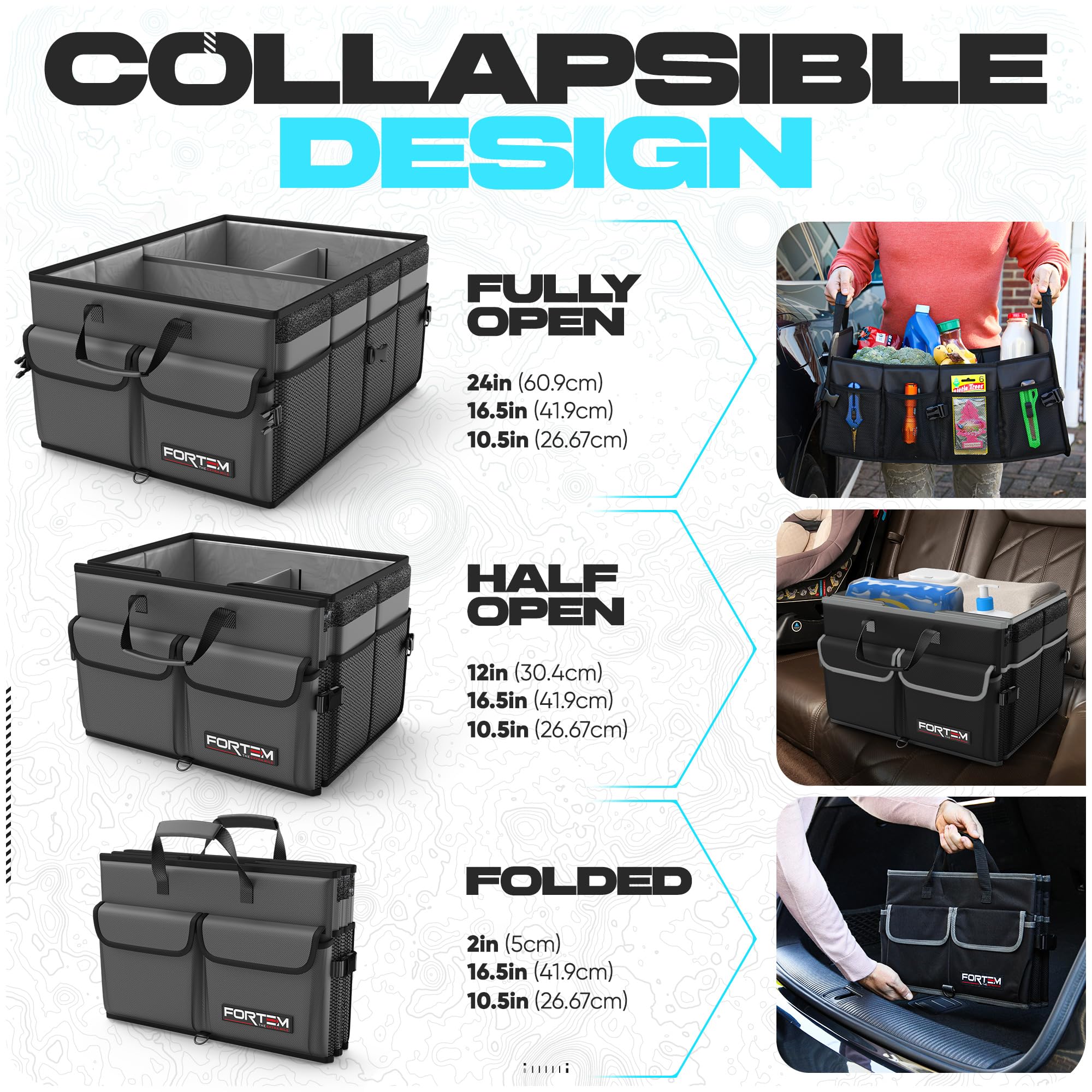 FORTEM removable lid adds privacy and security during car errands