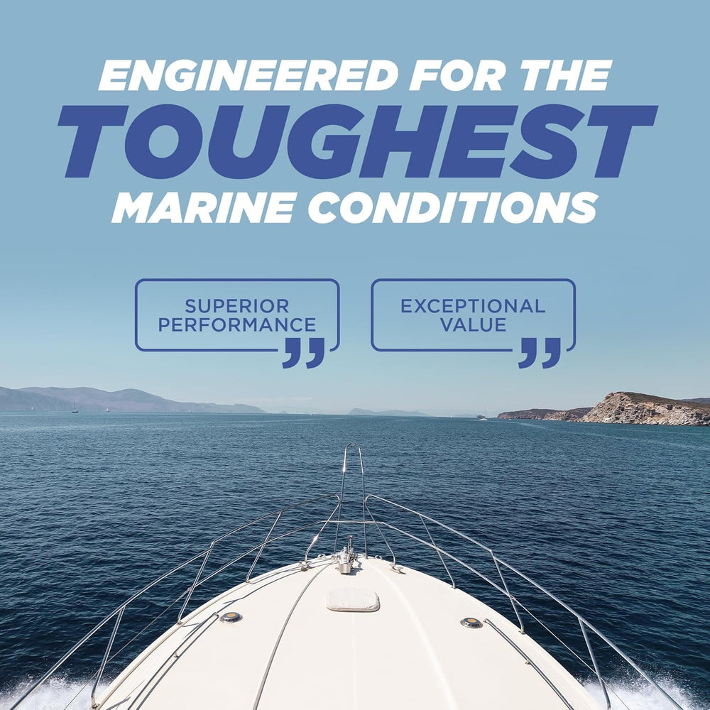FORTIVO 5200 Marine Sealant cured seam on fiberglass stays UV resistant.