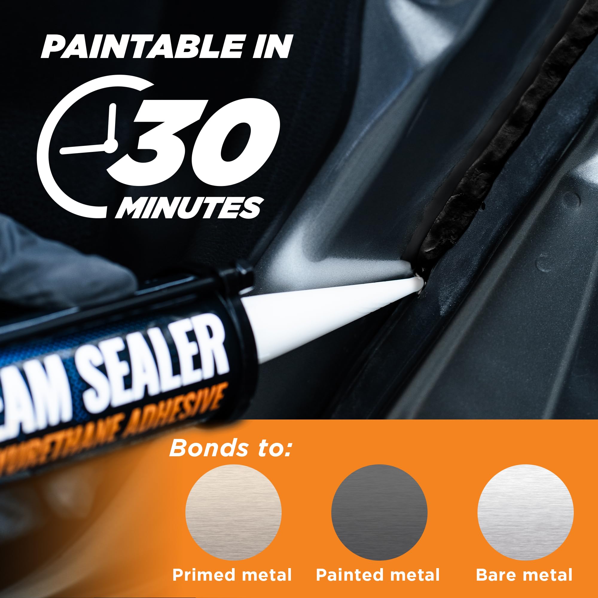 FORTIVO Black Seam Sealer gloves included for clean application