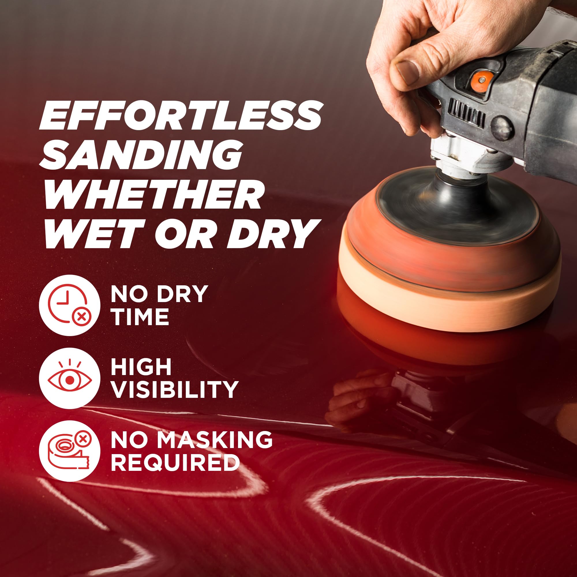 FORTIVO Dry Guide Coat Powder close-up reveals ultra-fine powder for smooth sanding.