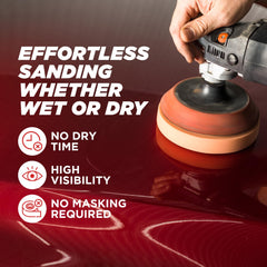 FORTIVO Dry Guide Coat Powder close-up reveals ultra-fine powder for smooth sanding.