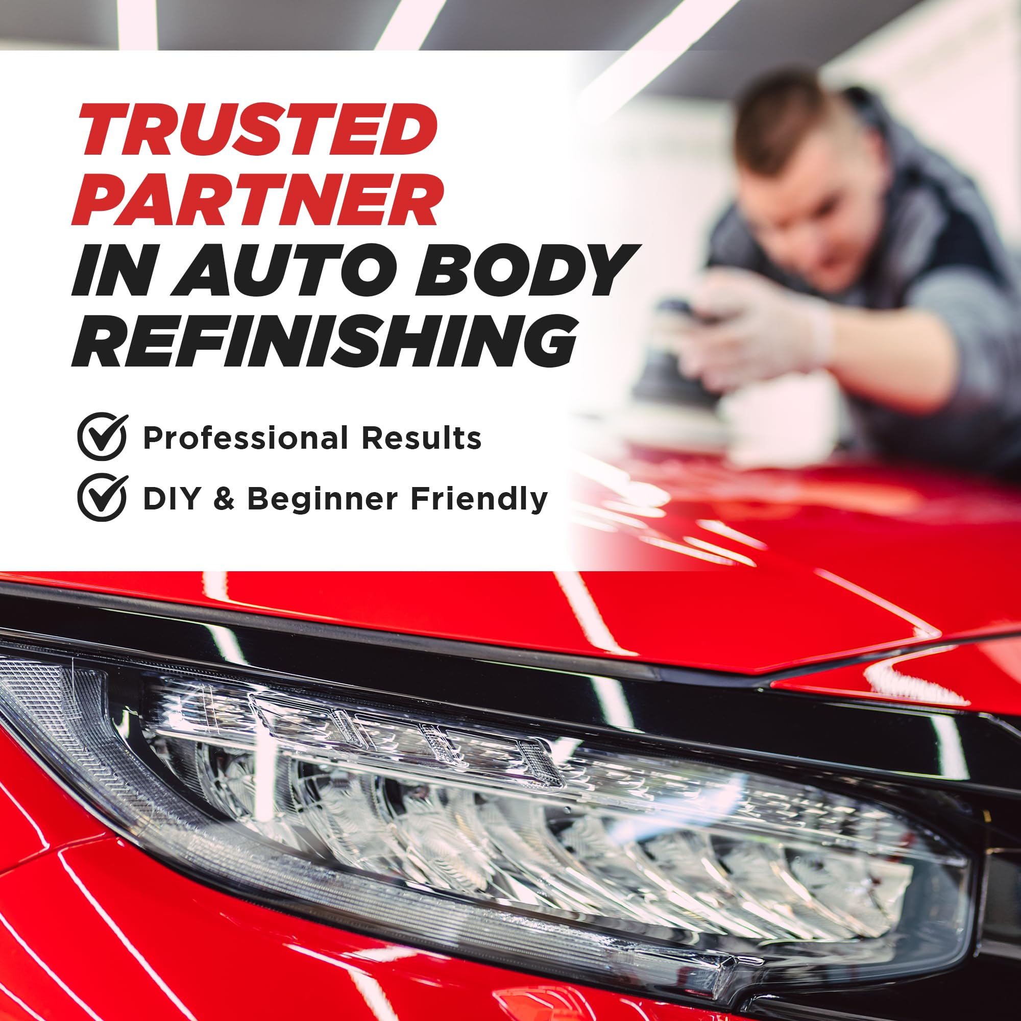 FORTIVO Dry Guide Coat Powder nitrile gloves included for clean handling.