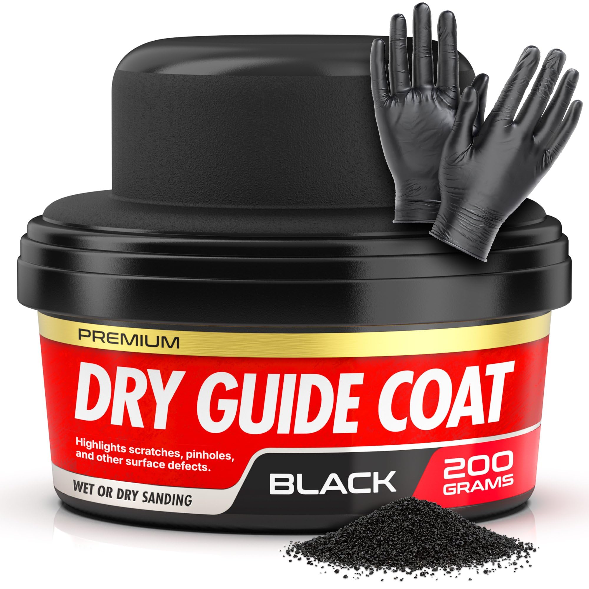 FORTIVO Dry Guide Coat Powder packaging showcases precise defect detection.