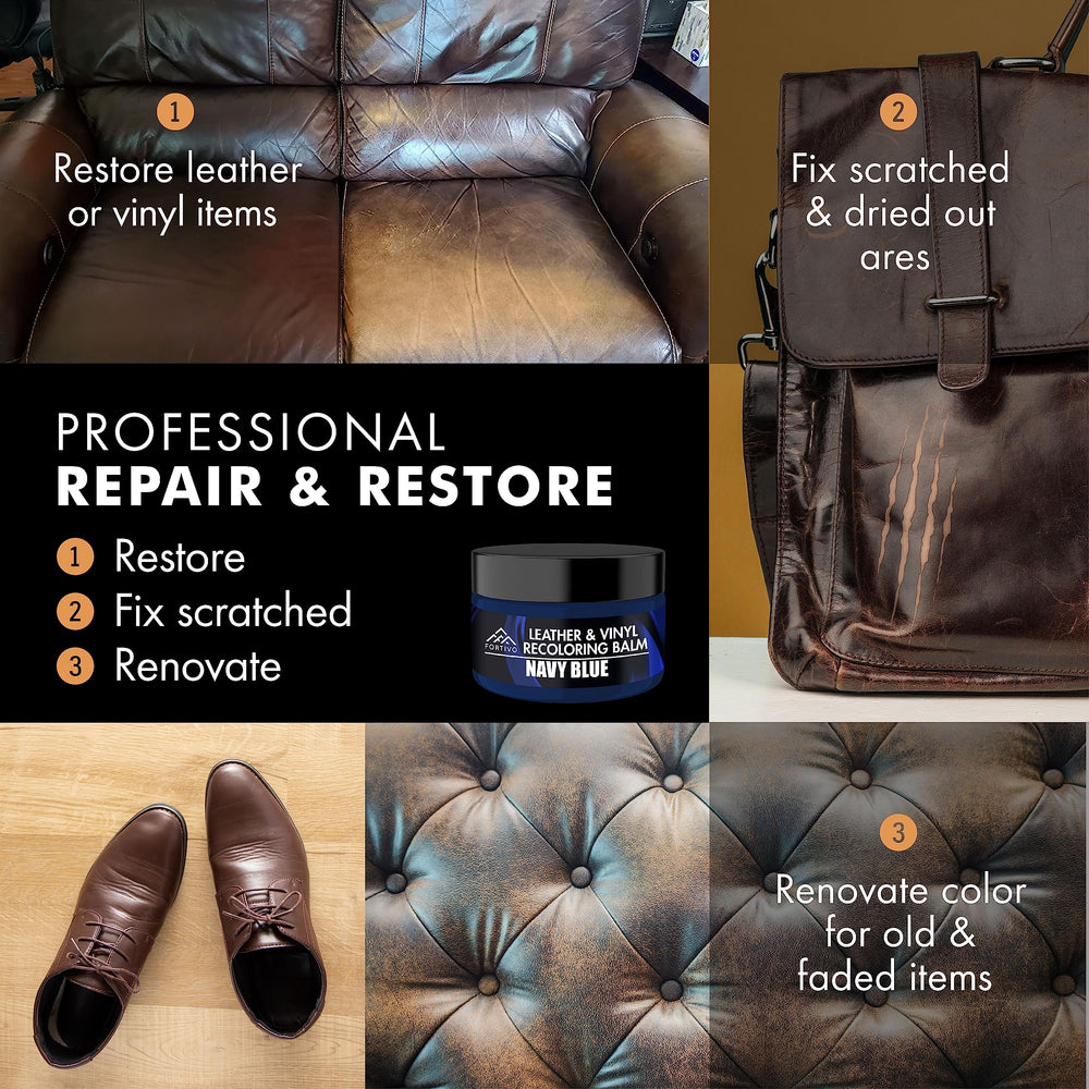 Fortivo Leather Restorer for Couches delivers vibrant, durable color on furniture.
