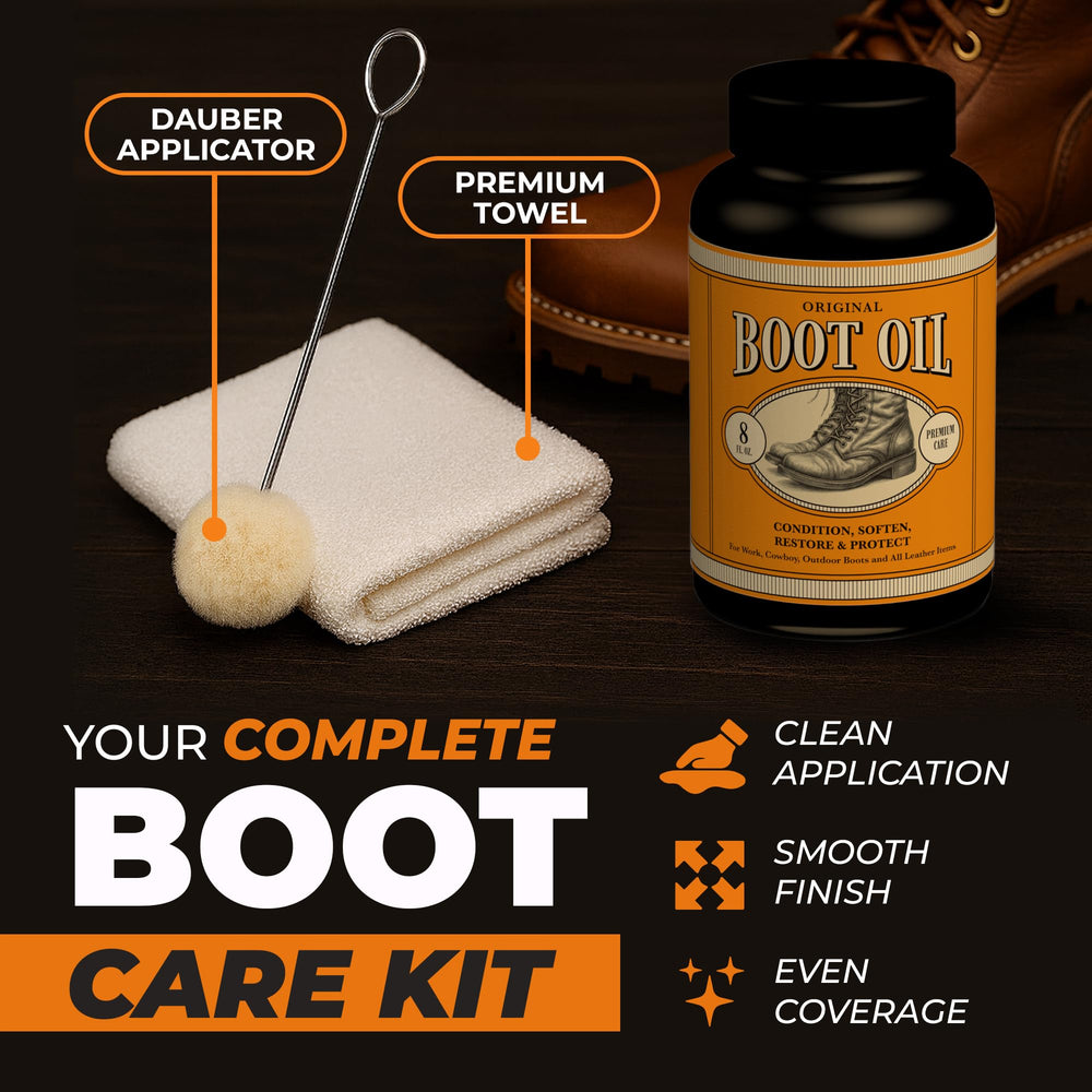 FORTIVO Moisture Lock and Weather Shield protects boots from rain and cracking.