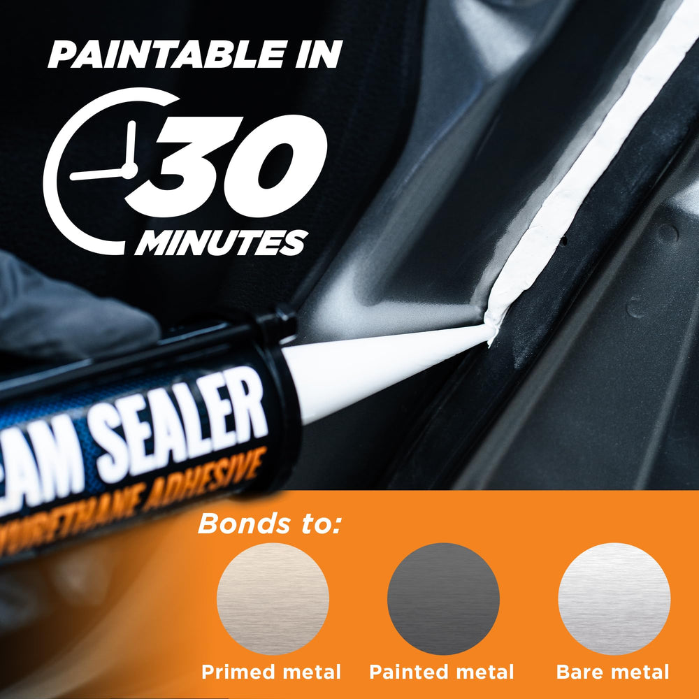 FORTIVO sealant with gloves included for clean, precise application.