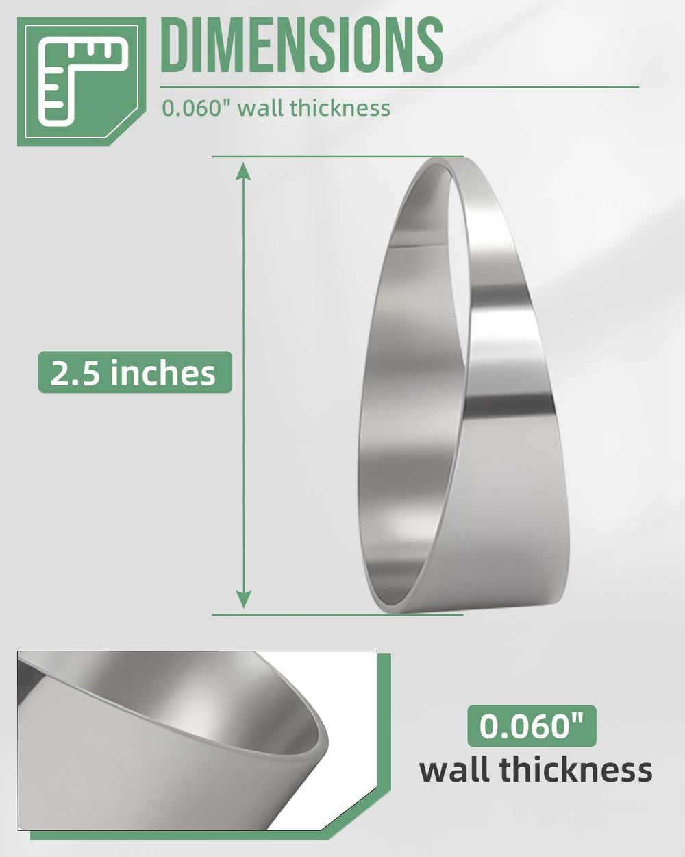 Foruly high-flow pie cut 2.5in set supports performance upgrades.