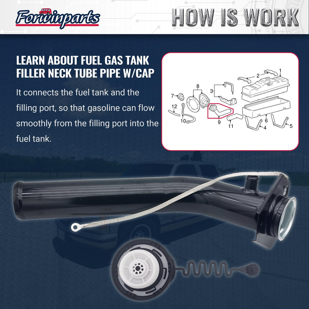 Forwinparts vented neck cap aids pressure balance during fueling