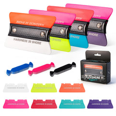 FOSHIO 4-pack magnetic vinyl squeegee kit with seven blades for wraps and tint applications
