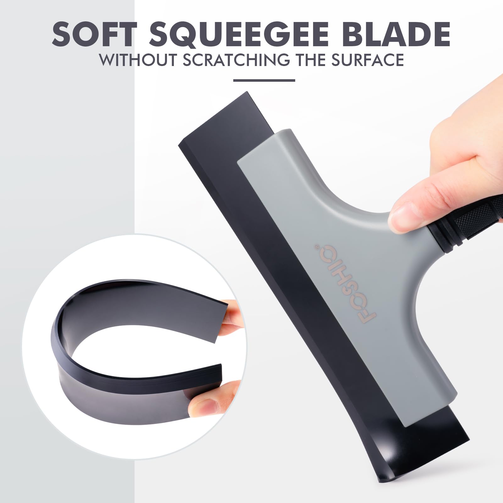 FOSHIO car windshield squeegee helps clear water quickly for visibility