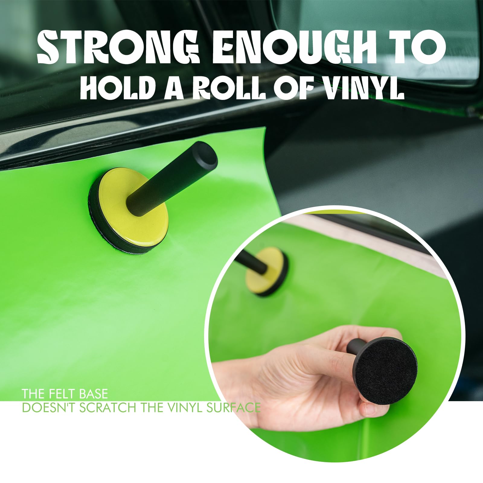FOSHIO felt squeegee set protecting vinyl surface during smoothing