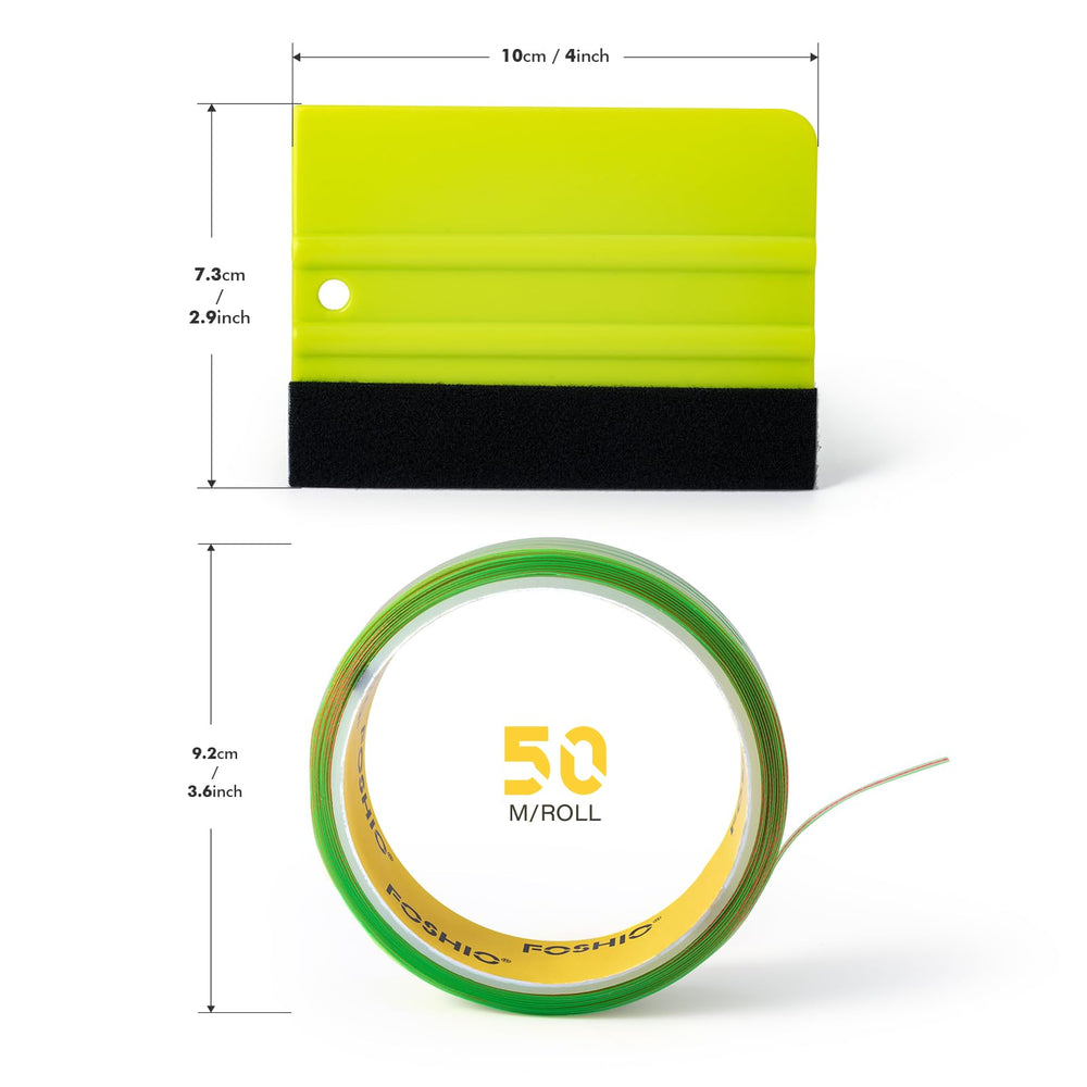 FOSHIO felt squeegee tool enables smooth vinyl application.