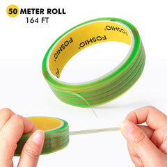 FOSHIO knife-less tape curved-cut reduces knife marks.