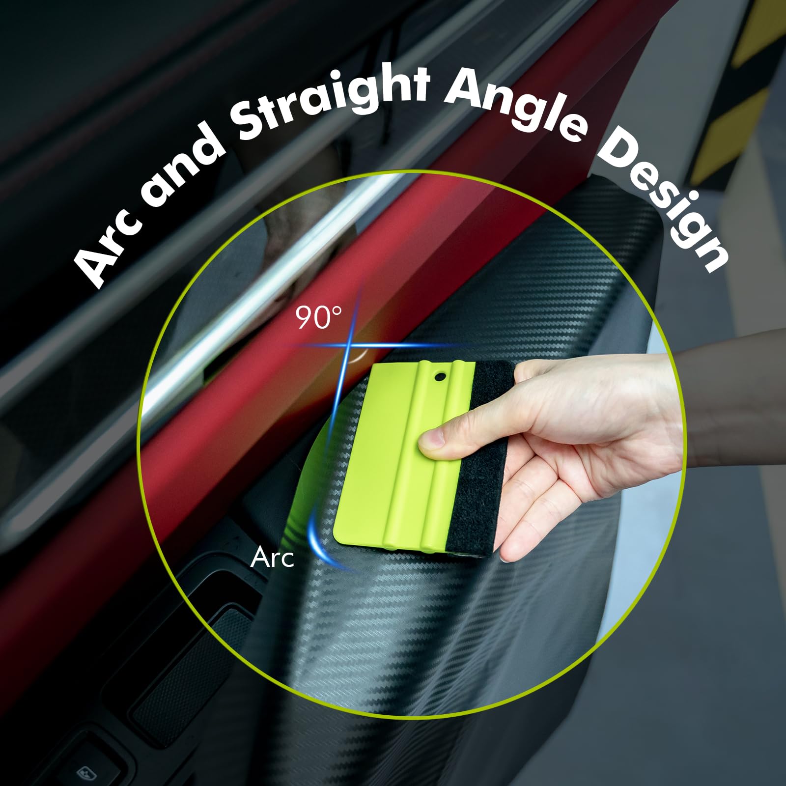 FOSHIO micro squeegee tackles tight curves with precision.