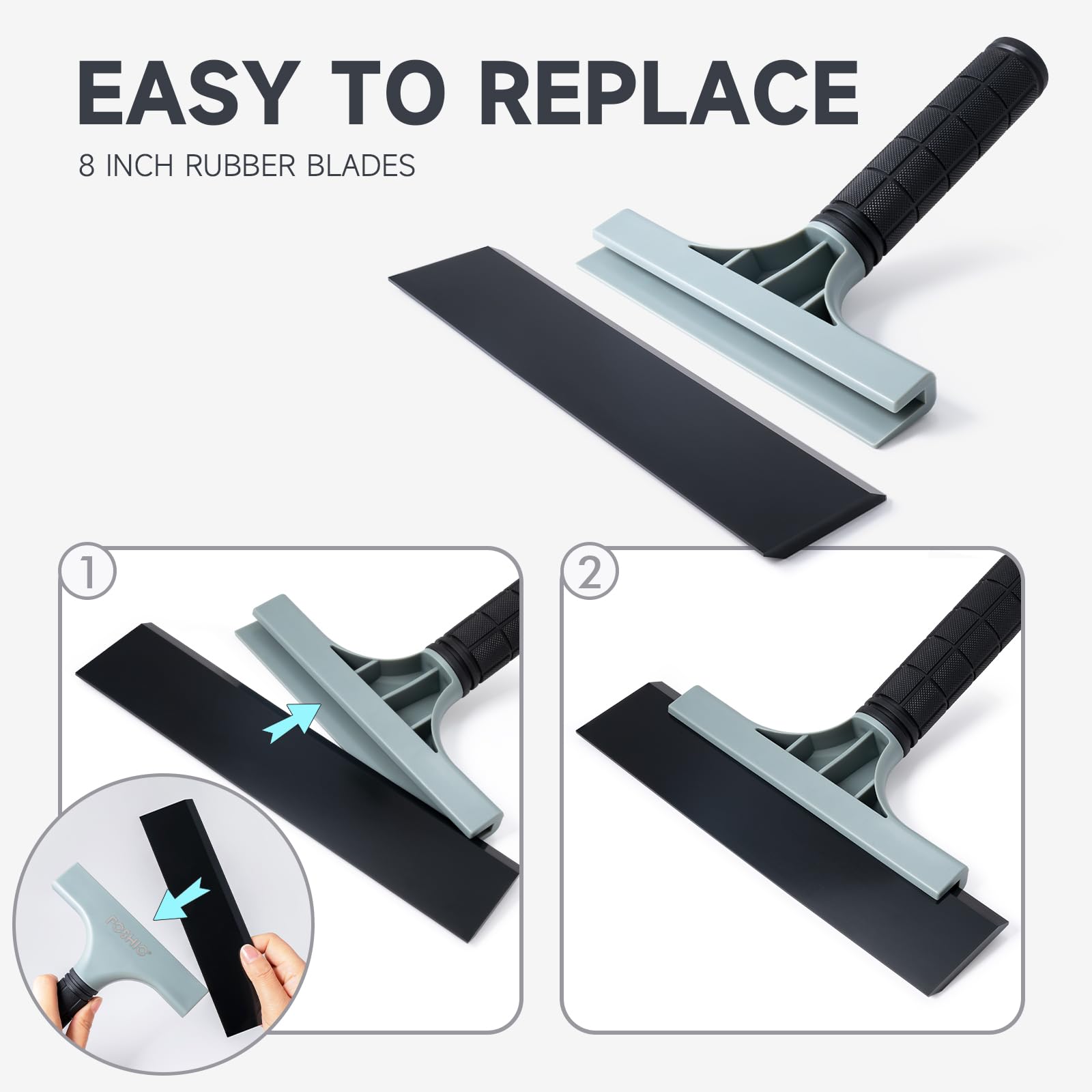 FOSHIO shower door squeegee dries doors and tiles with ease