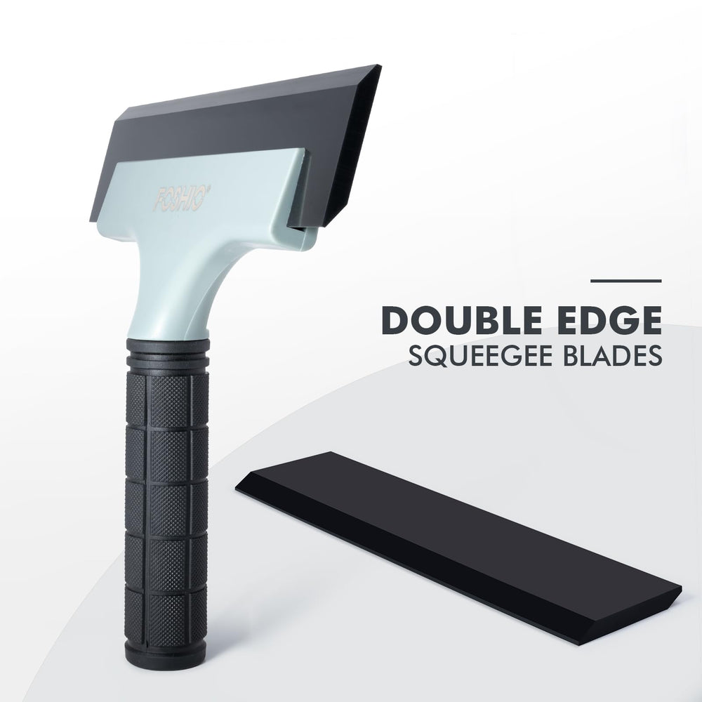 FOSHIO squeegee with non-slip handle for comfortable car windshield use