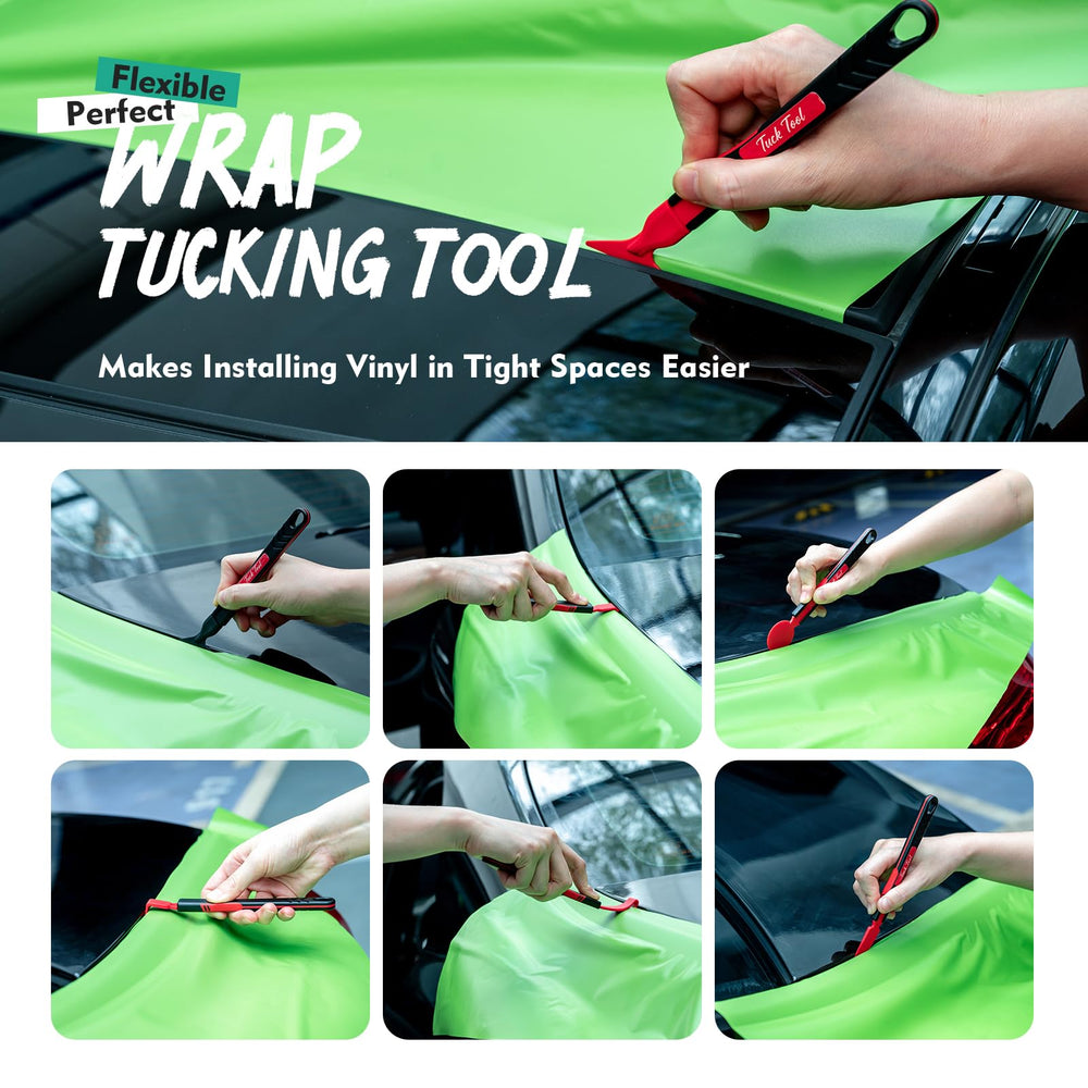 FOSHIO tool for tight spaces enables precise squeegee action during vinyl application.